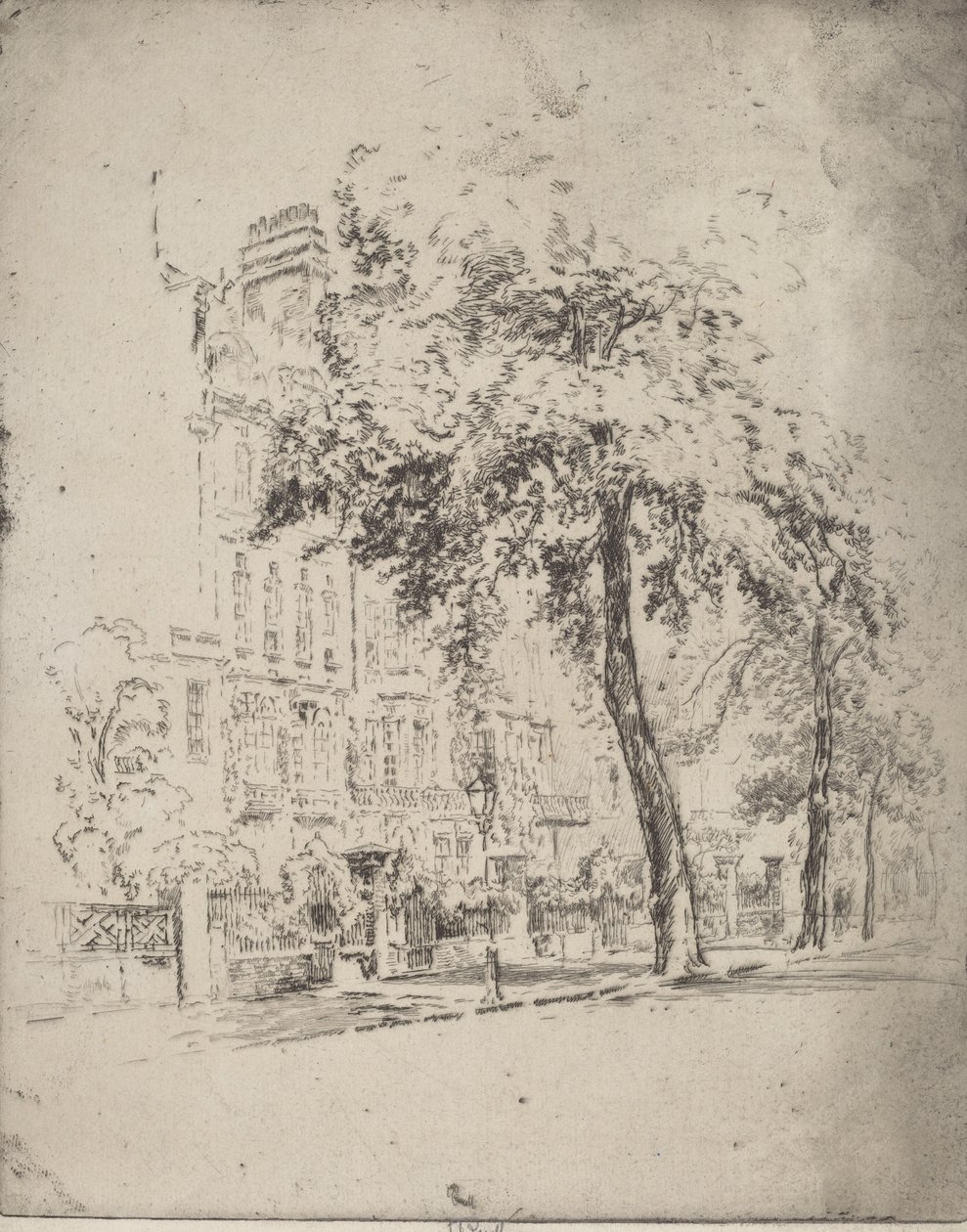 Gran árbol, Cheyne Walk de Joseph Pennell