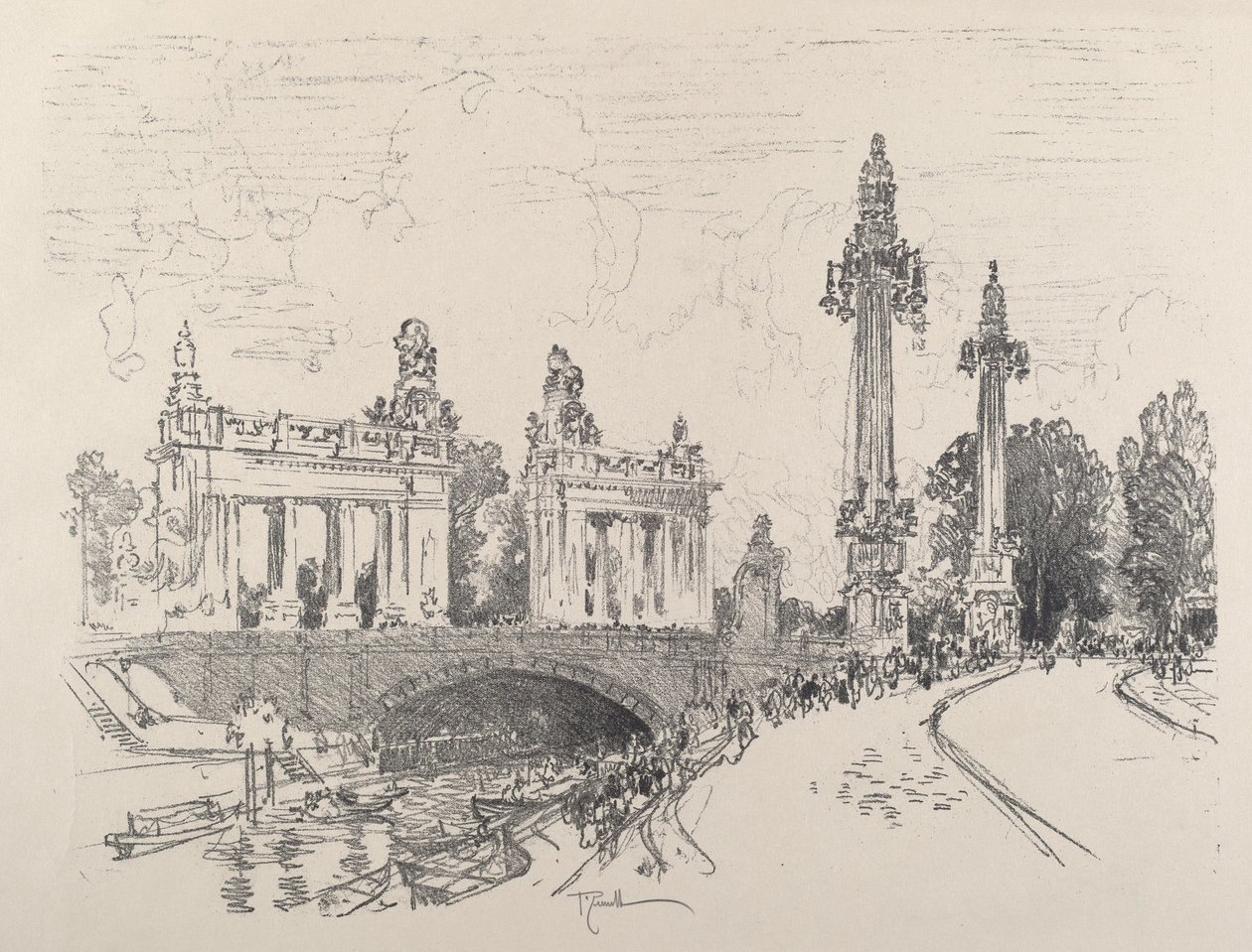 Puente en Charlottenburg de Joseph Pennell