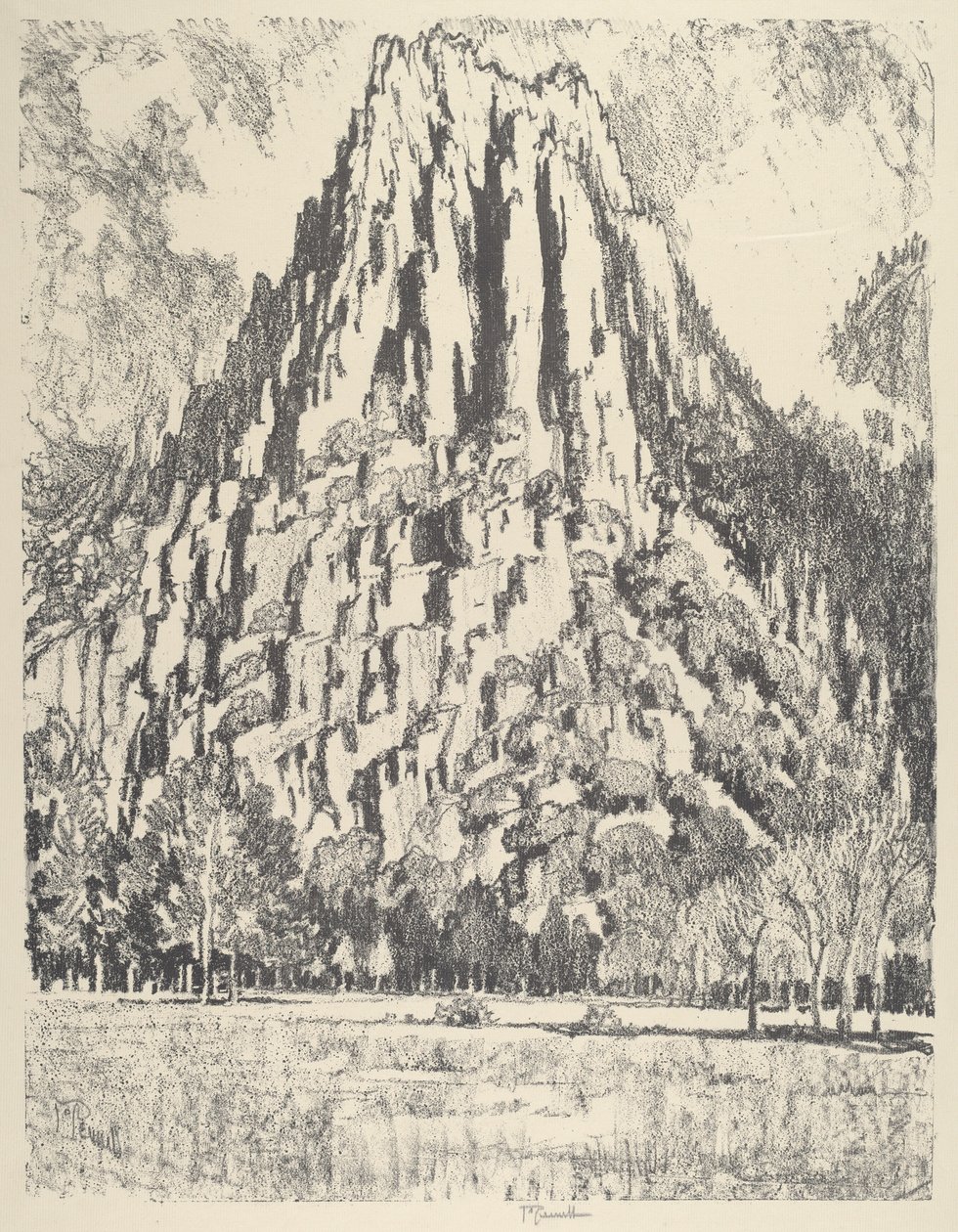 Contrafuertes, Yosemite, 1912 de Joseph Pennell