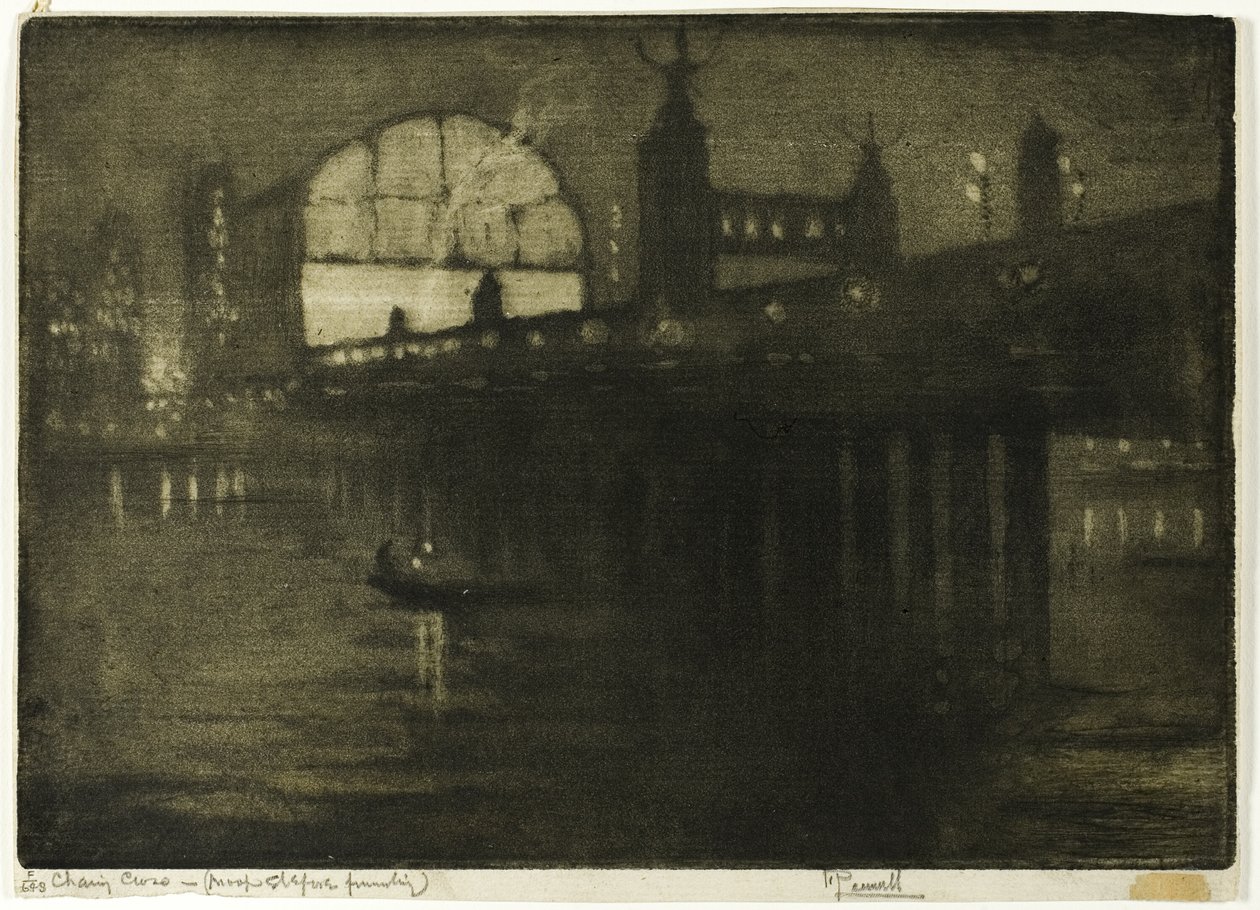Charing Cross de noche de Joseph Pennell
