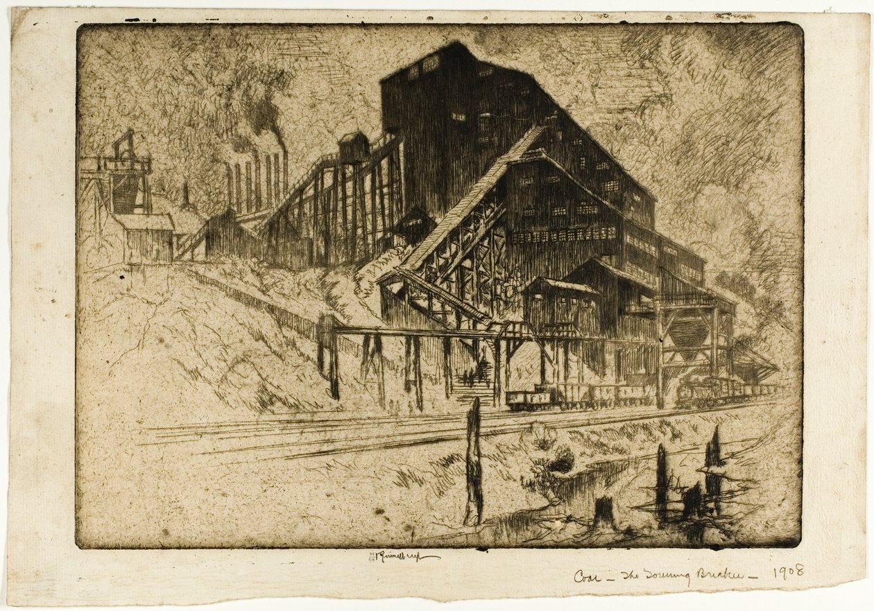 Carbón—El rompedor imponente de Joseph Pennell