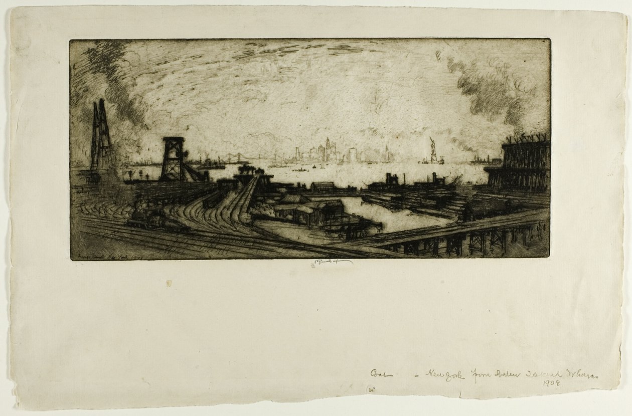 Muelle del carbón, Staten Island, nº II de Joseph Pennell
