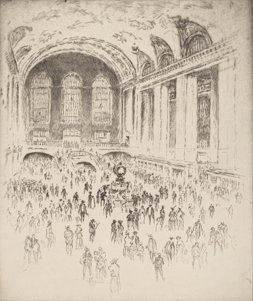 Concourse, Grand Central, Nueva York de Joseph Pennell