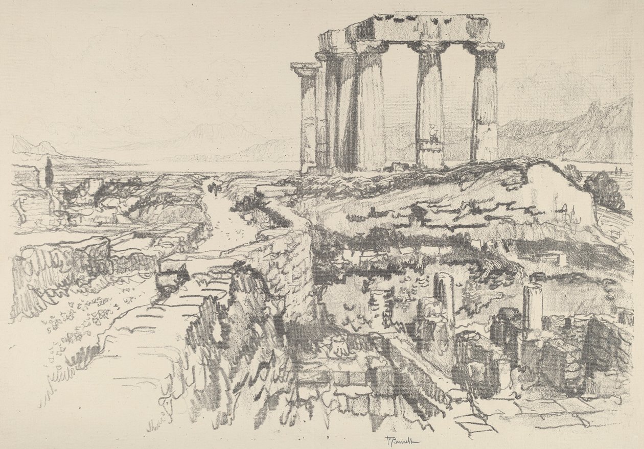 Corinto, hacia el golfo, 1913 de Joseph Pennell