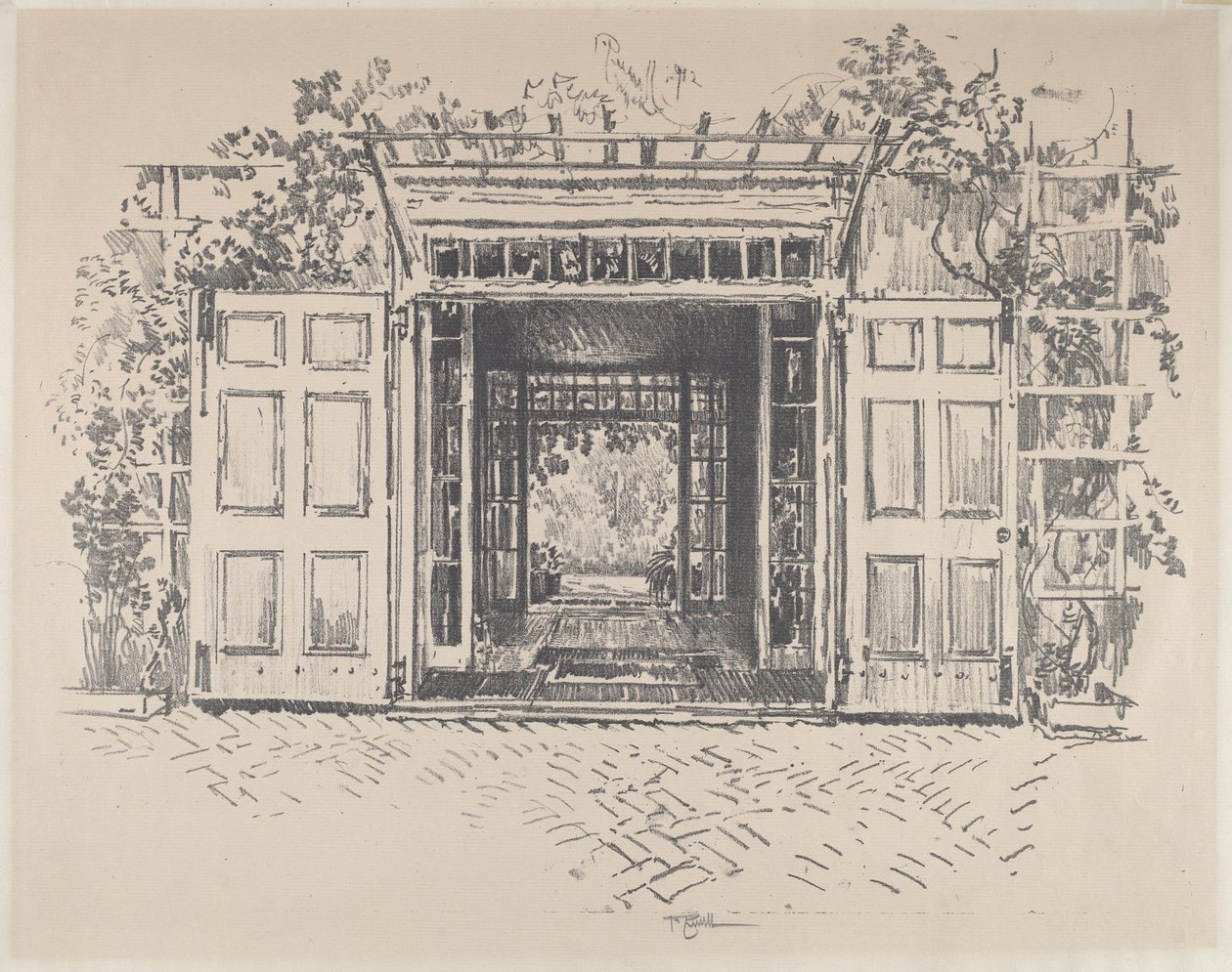 Entrada, Wyck, 1912 de Joseph Pennell
