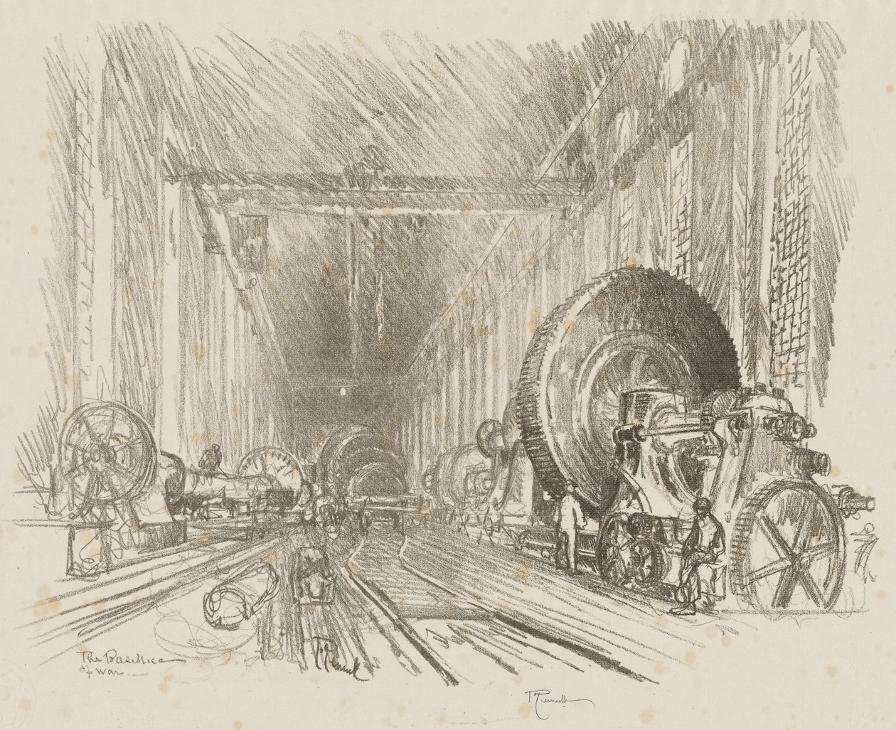 Trabajo de guerra inglés: la basílica de la guerra de Joseph Pennell