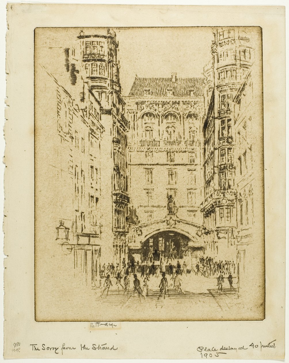 Entrada al Hotel Savoy de Joseph Pennell