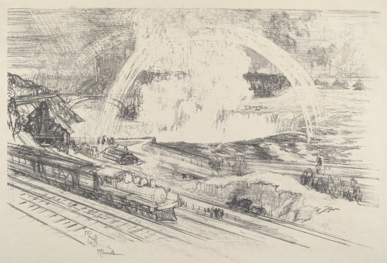Estación de las Cataratas, Niágara, 1910 de Joseph Pennell