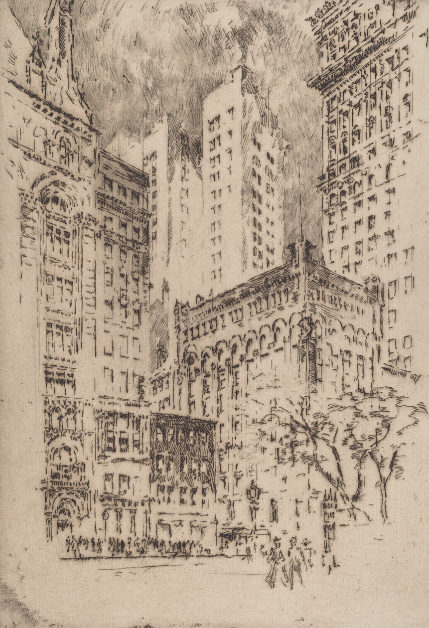 Casa de cuatro pisos, 1904 de Joseph Pennell