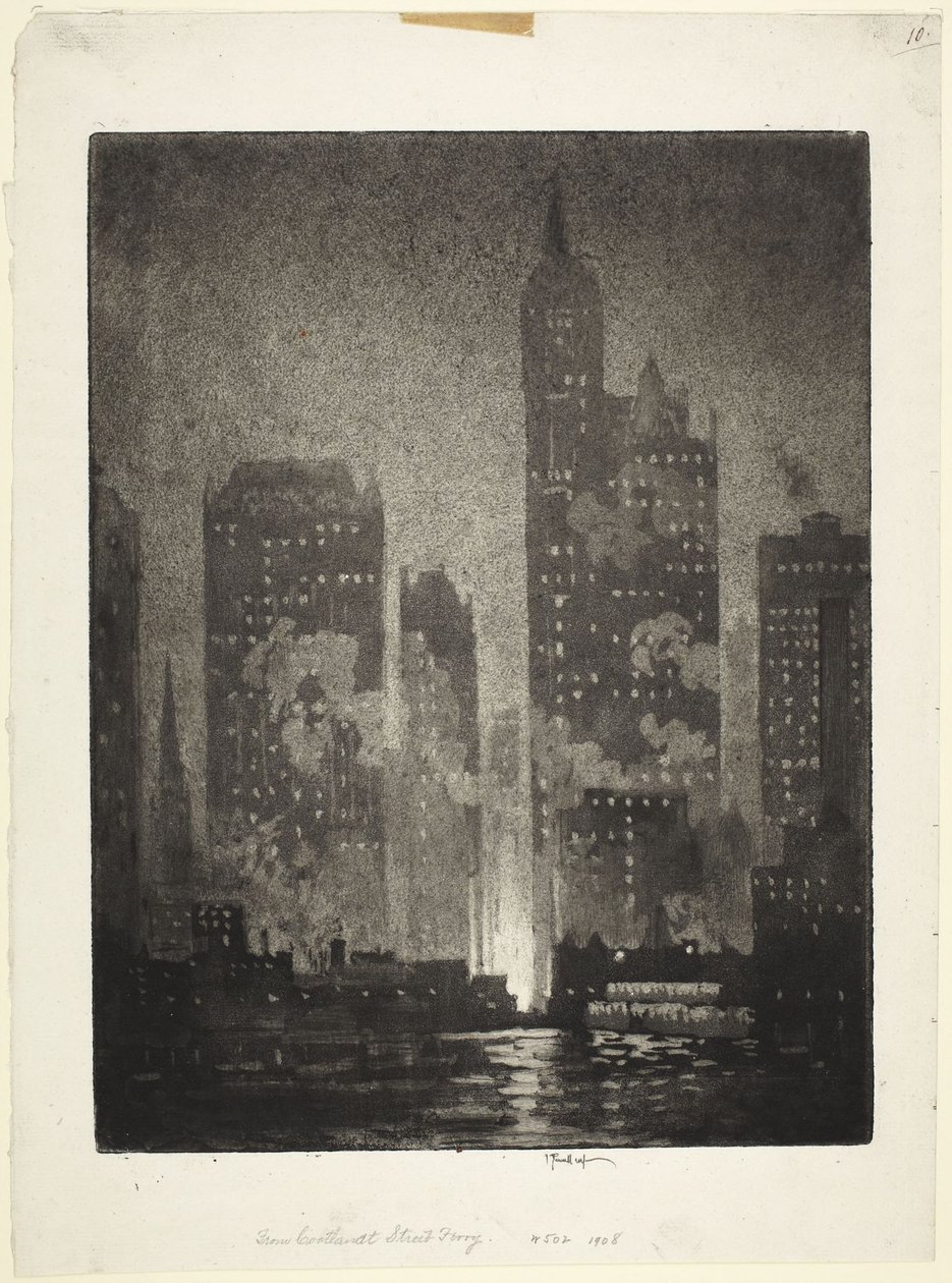Desde el ferry de Cortland Street de Joseph Pennell