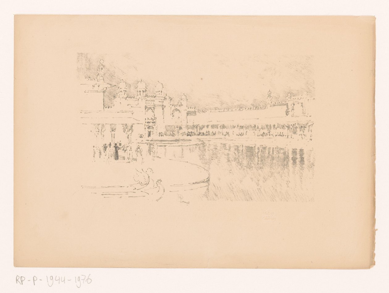 vista del estanque de Joseph Pennell