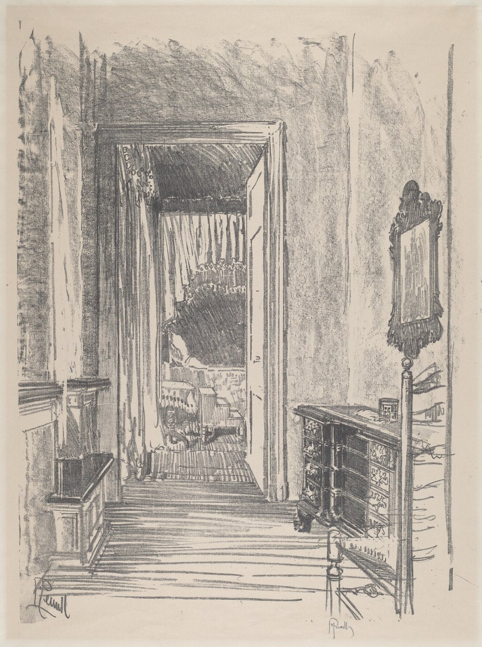 Pasillo al Dormitorio, Stenton, 1912 de Joseph Pennell
