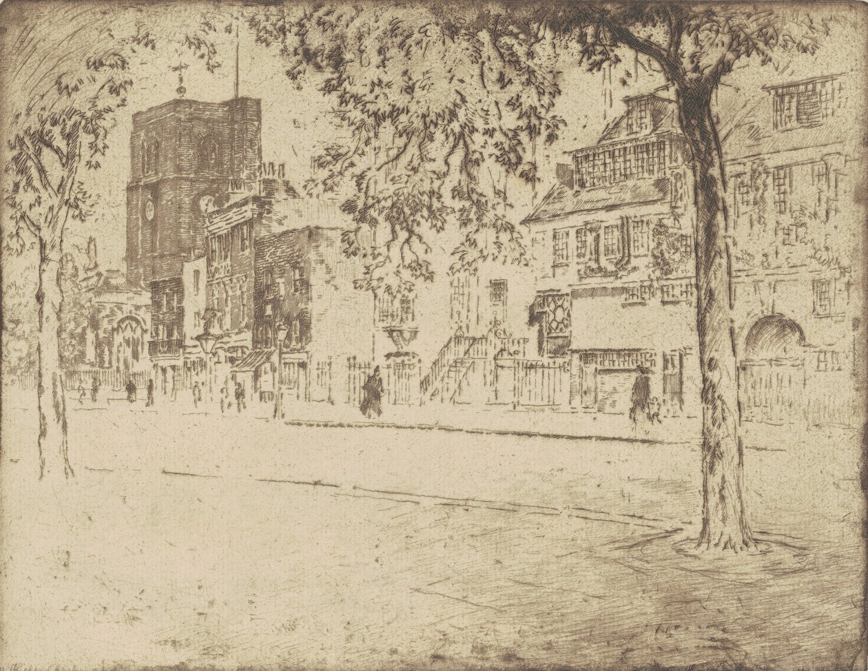 Casa donde murió Whistler, 1904 de Joseph Pennell