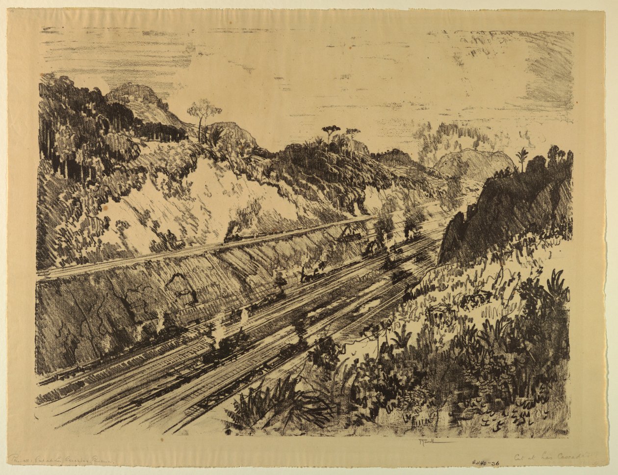 En el Corte en Las Cascadas de Joseph Pennell