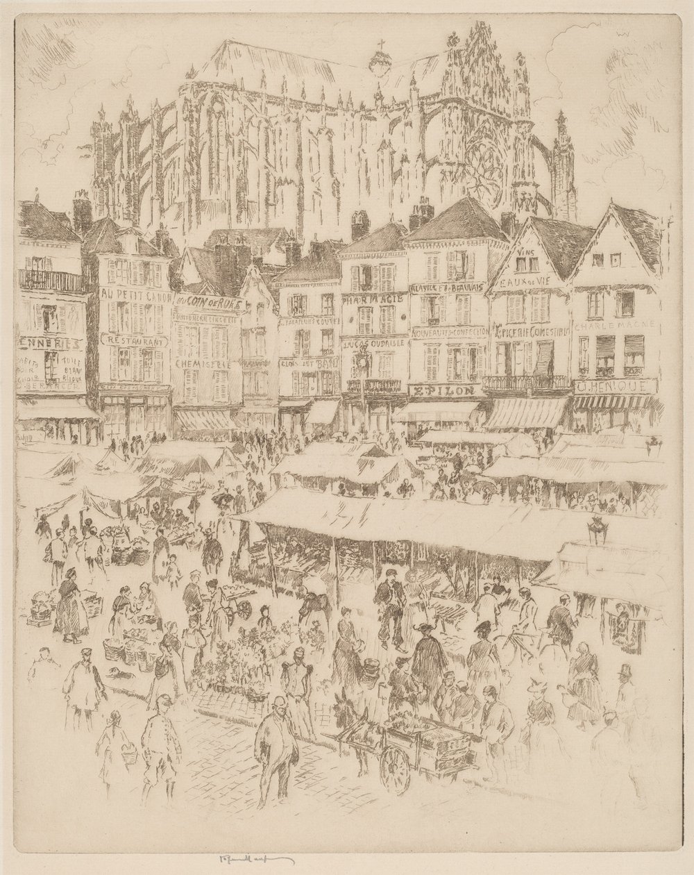 La Plaza, Beauvais de Joseph Pennell