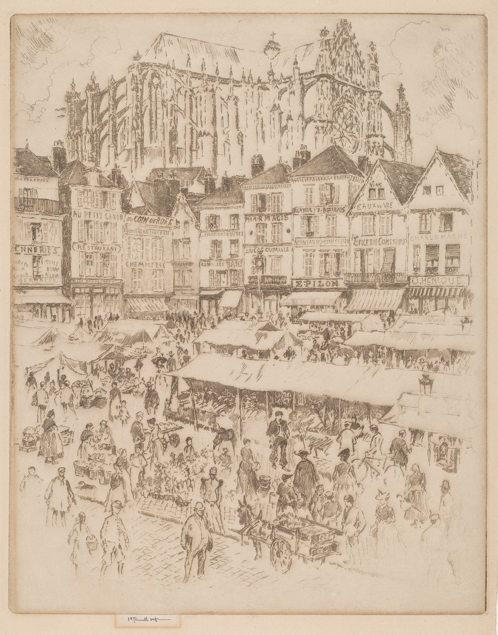 La Plaza, Beauvais de Joseph Pennell