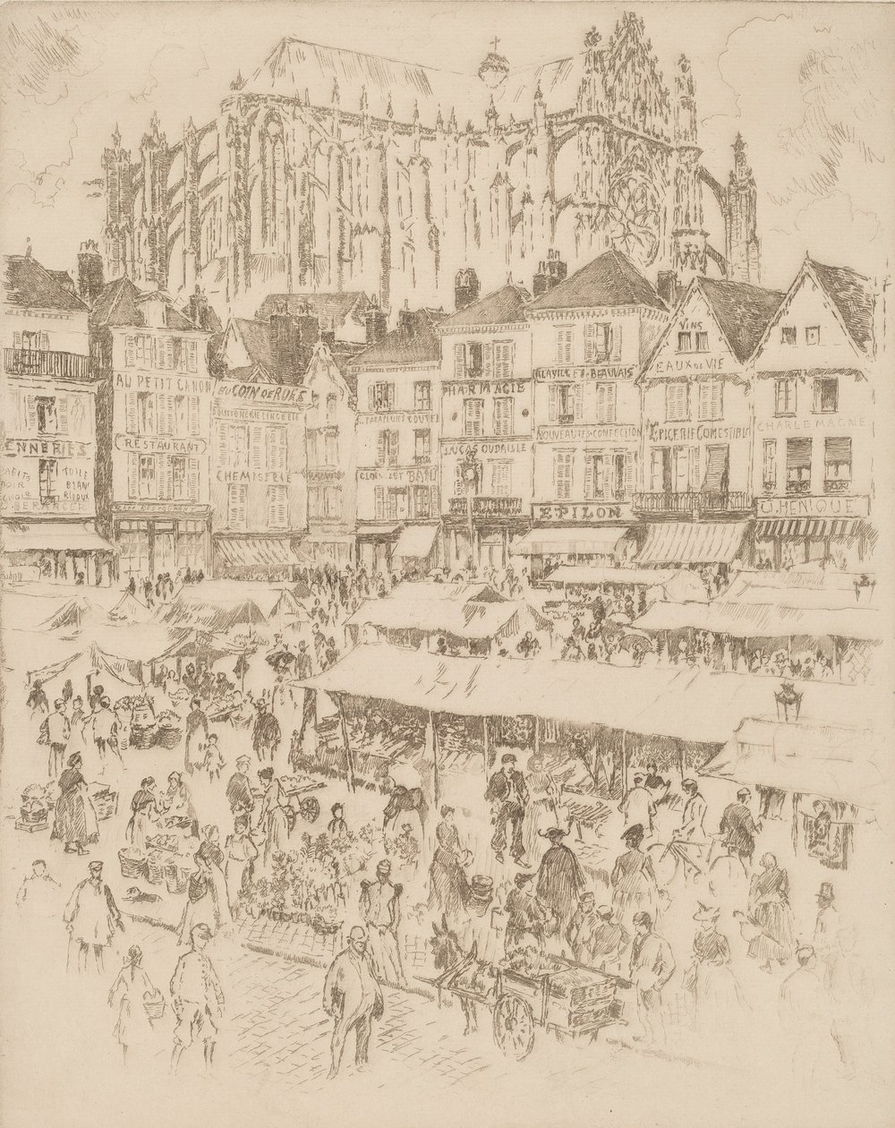 La Place, Beauvais de Joseph Pennell