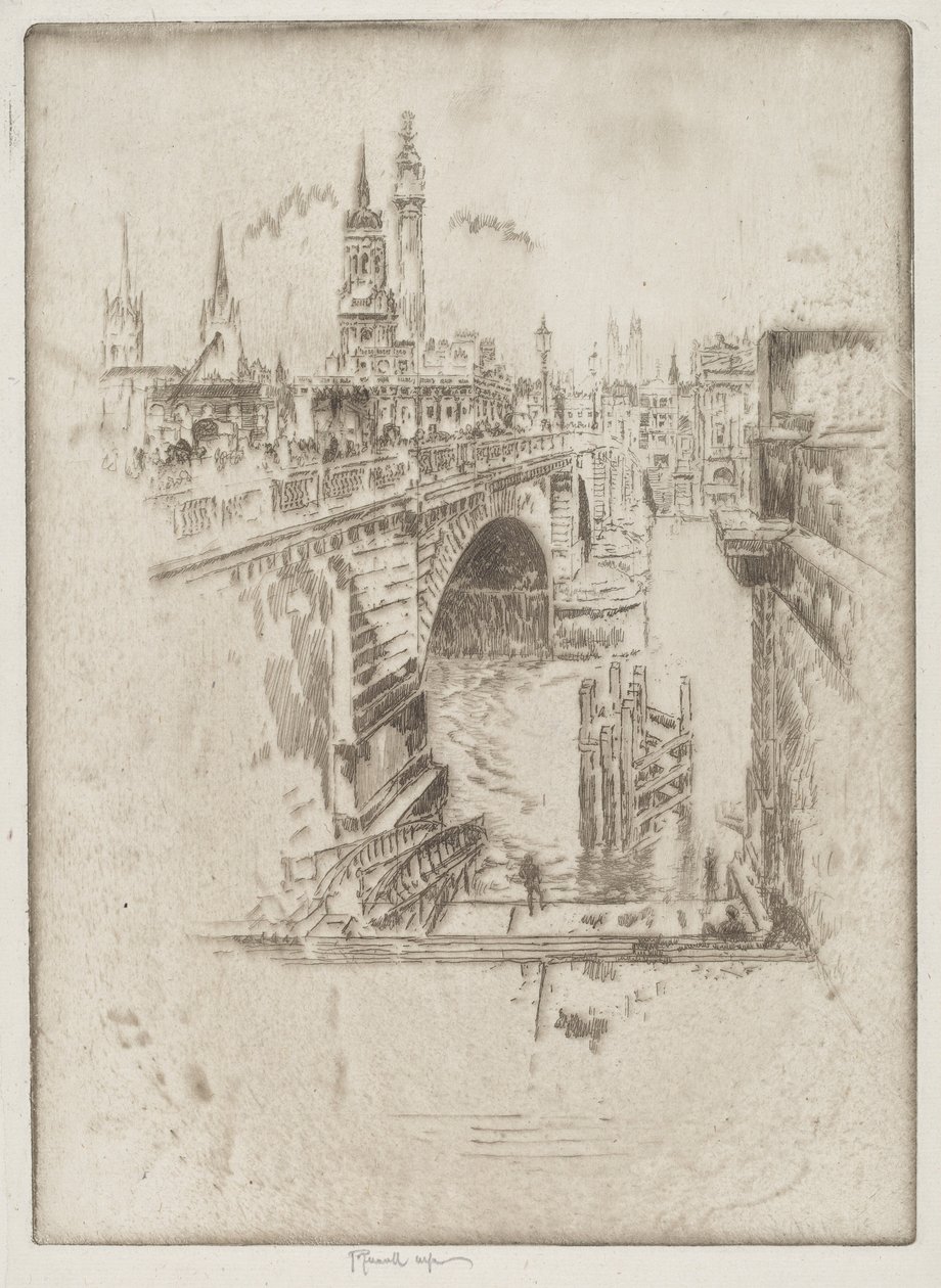 Escaleras del Puente de Londres de Joseph Pennell