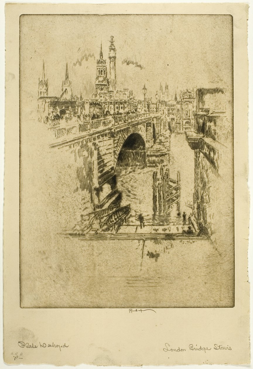 Escaleras del Puente de Londres de Joseph Pennell