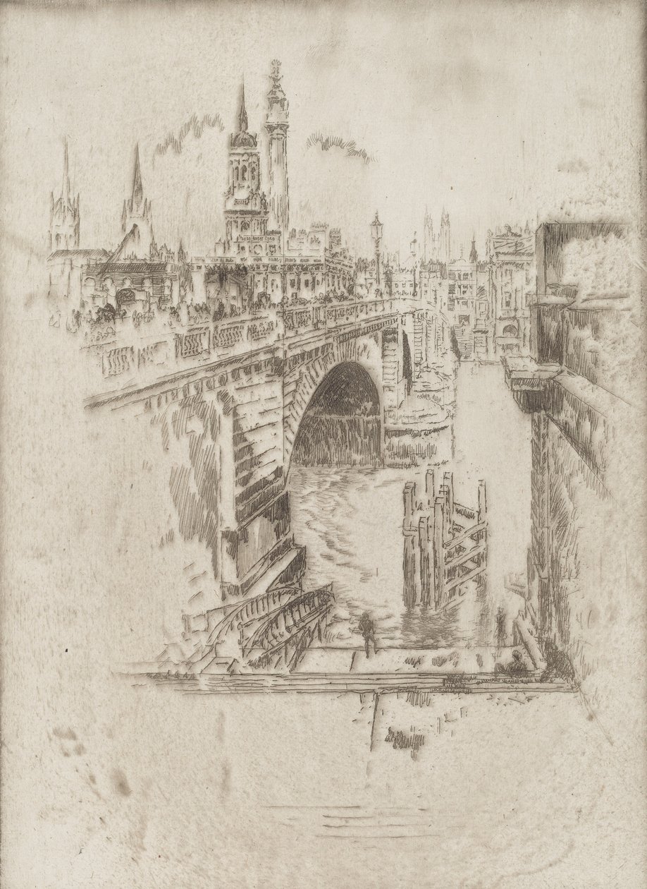 Escaleras del Puente de Londres, 1903 de Joseph Pennell