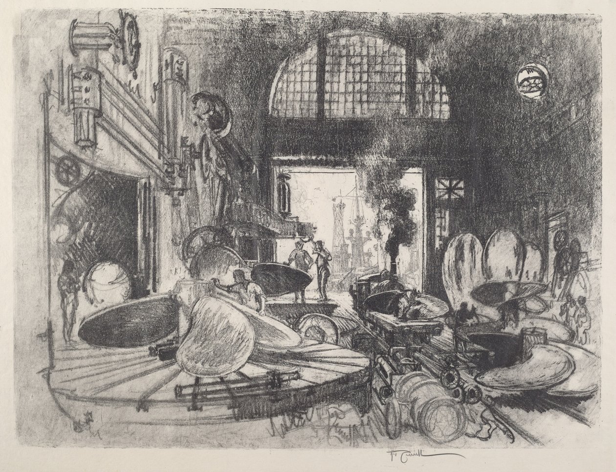 Fabricando palas de hélice de Joseph Pennell