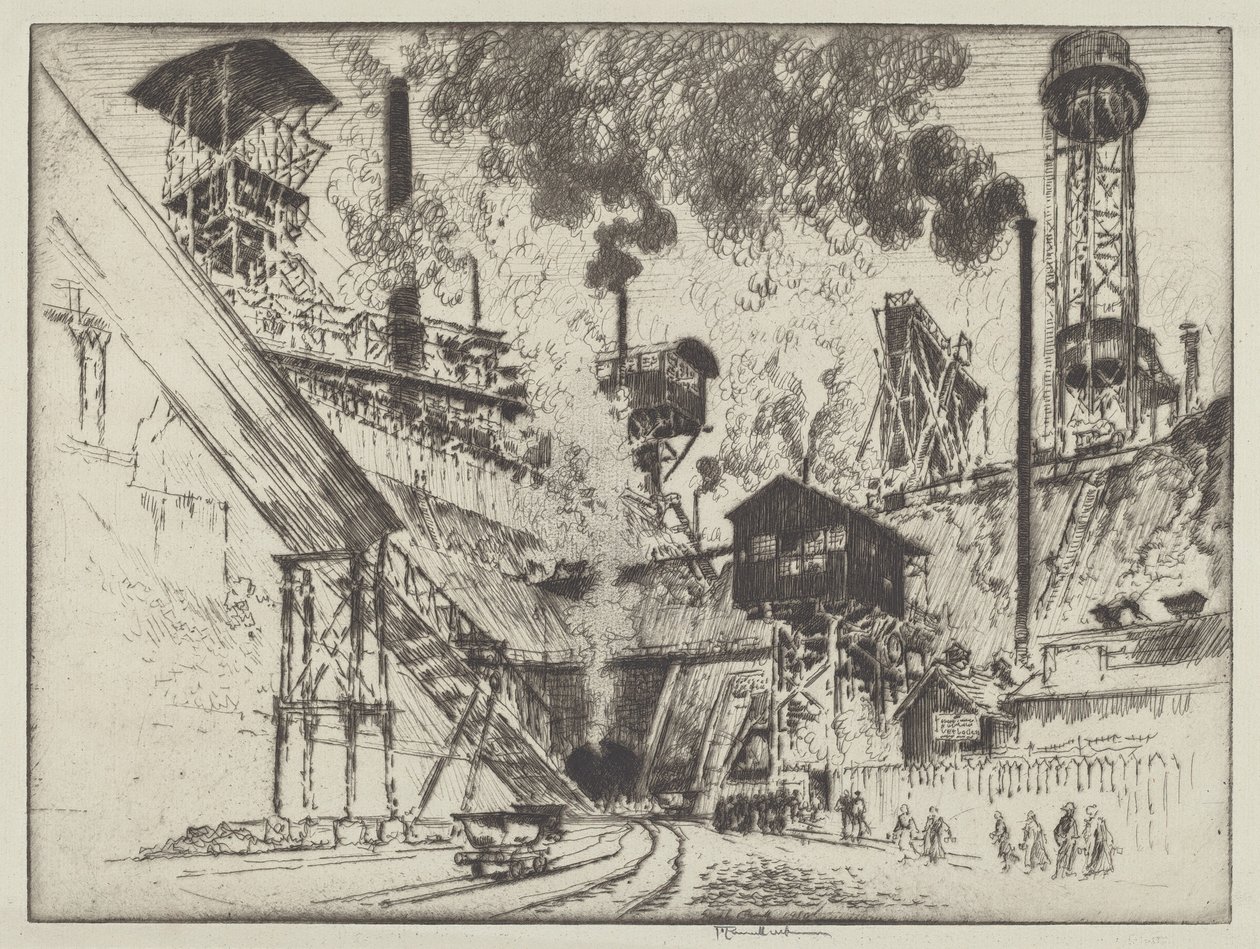 Boca de la Mina, Ruhrort cerca de Oberhausen de Joseph Pennell