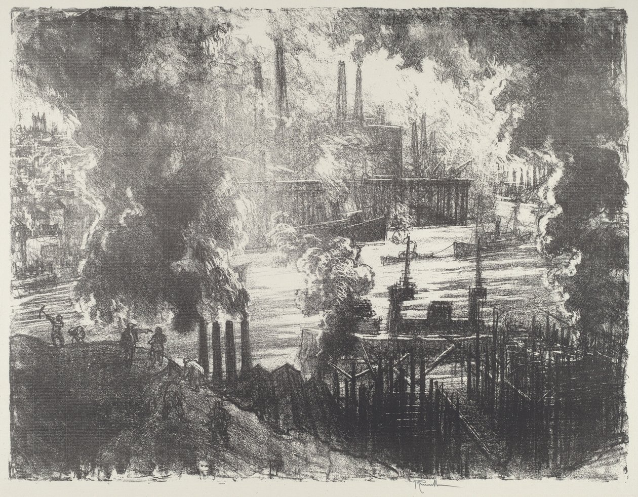 Río de Municiones, 1916 de Joseph Pennell