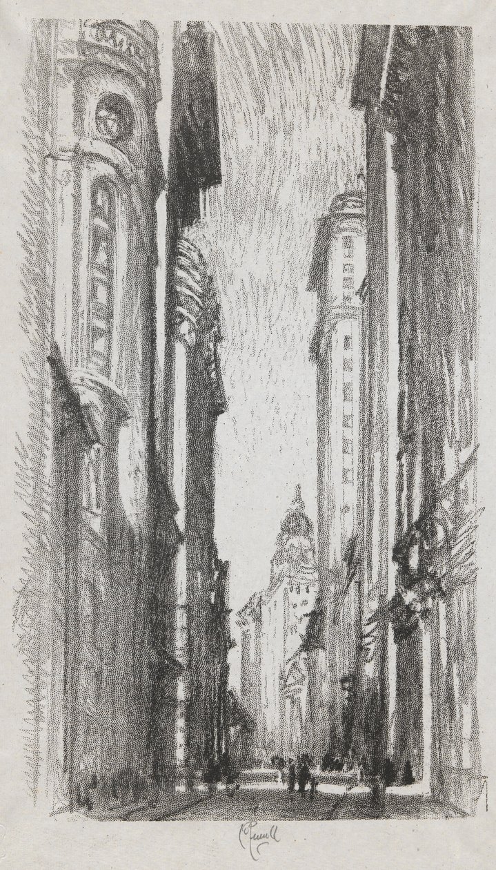 Nassau Street, #5 en la Colección Iconophie Club de Joseph Pennell