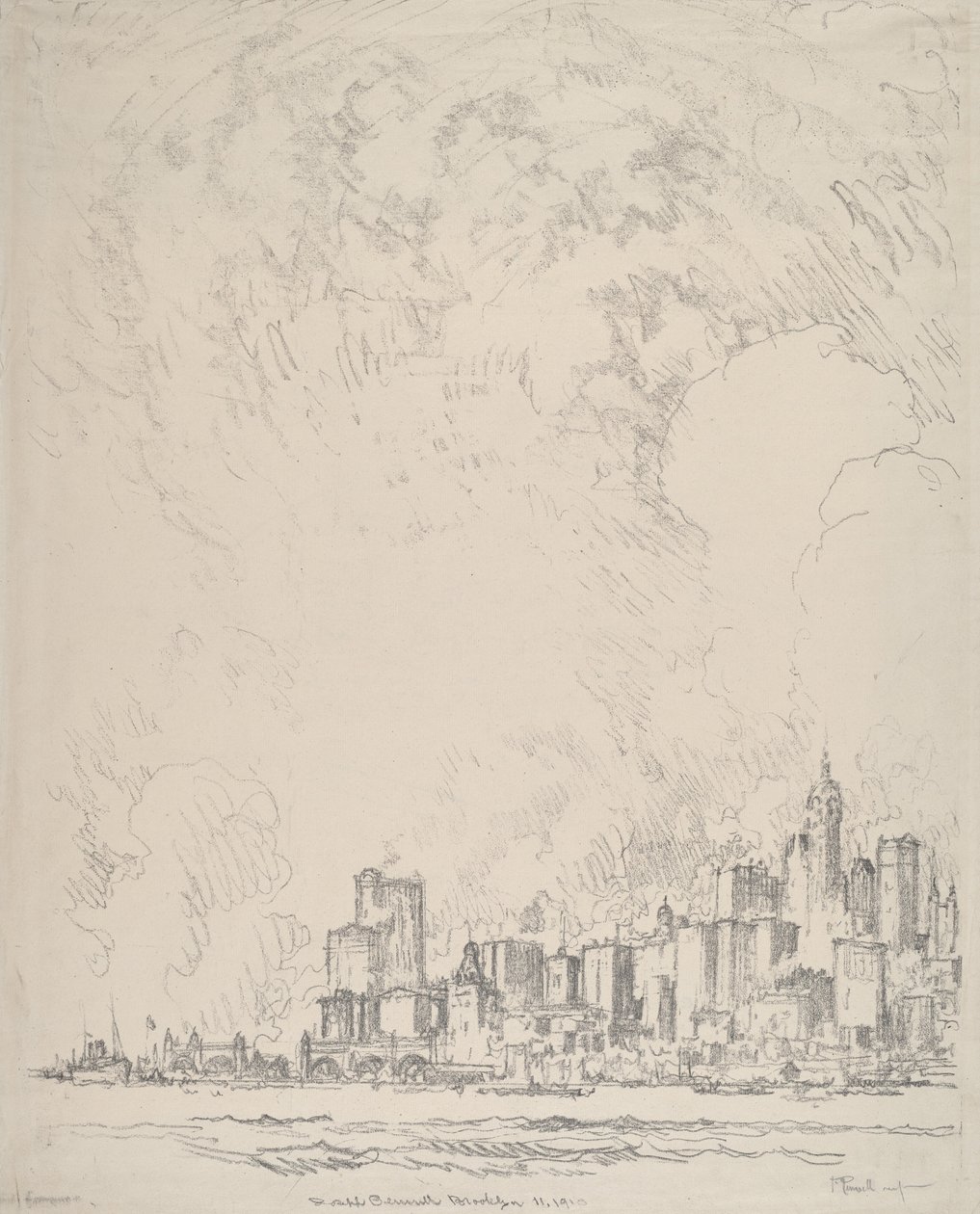 Nueva York desde Brooklyn de Joseph Pennell