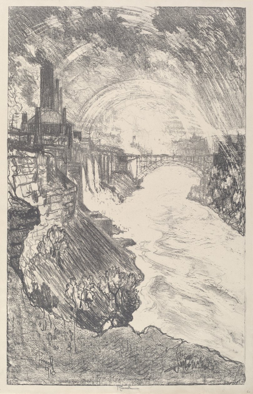 Arcoíris en Niagara de Joseph Pennell