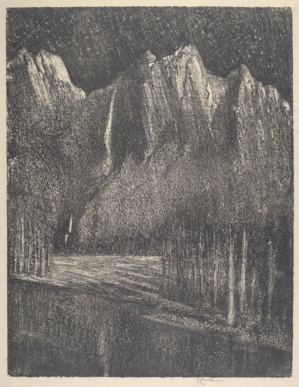 Noche en Yosemite, 1912 de Joseph Pennell