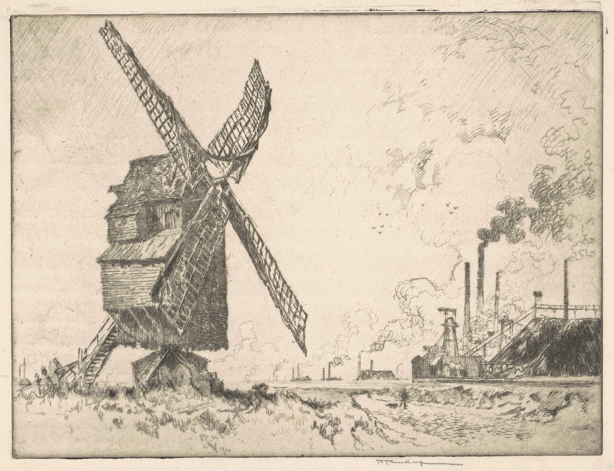 Molinos Viejos y Nuevos, Valenciennes de Joseph Pennell