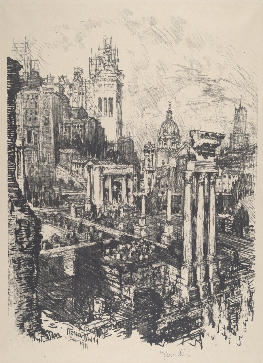 Roma antigua y nueva, Monumento a Víctor Manuel de Joseph Pennell