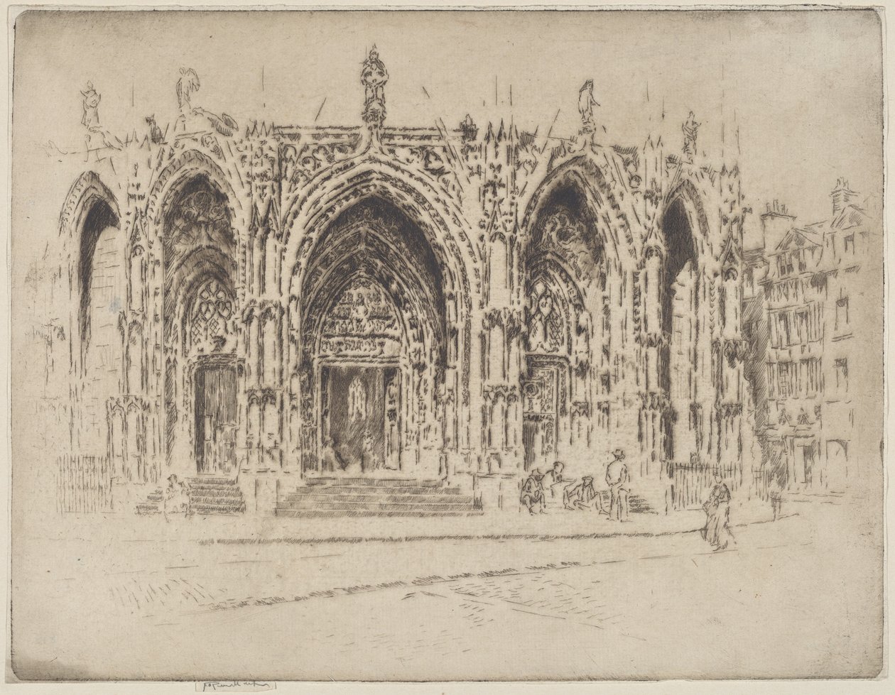 Pórtico de San Maclou, Ruan de Joseph Pennell