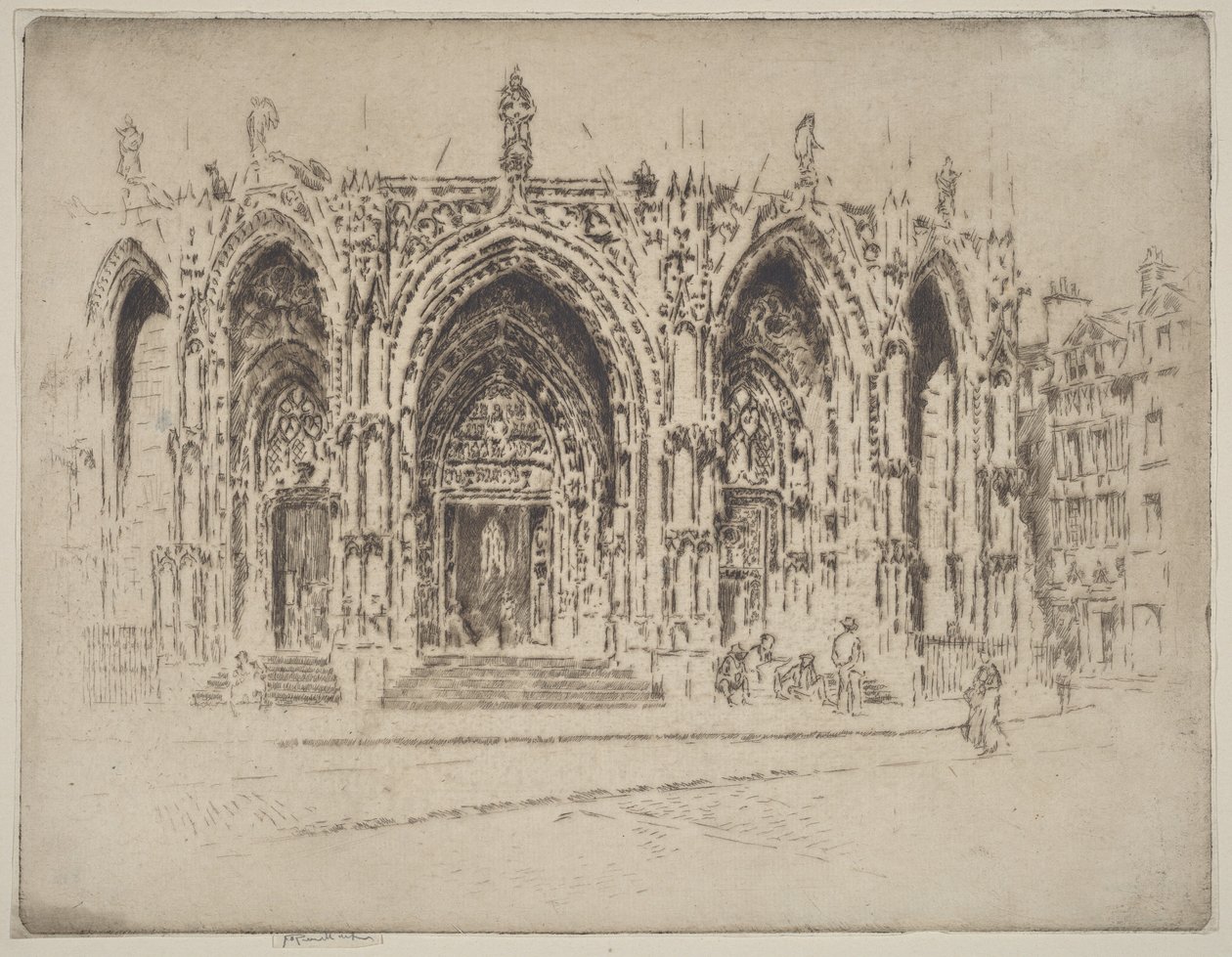 Pórtico de Saint-Maclou, Ruan de Joseph Pennell
