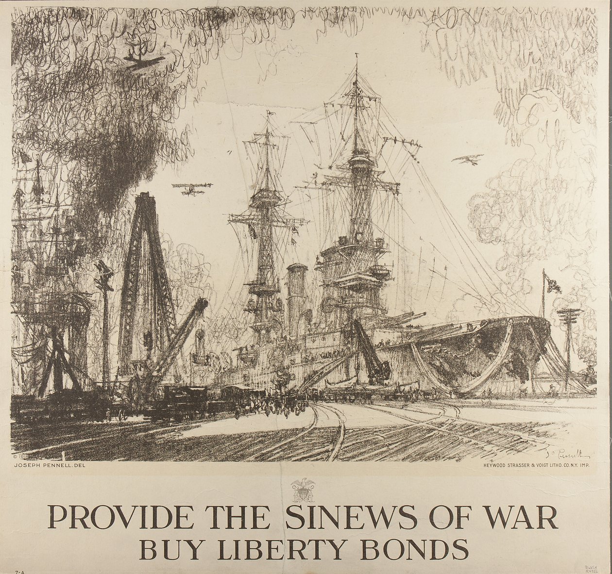 Proporciona los Nervios de la Guerra, Compra Bonos de Libertad de Joseph Pennell