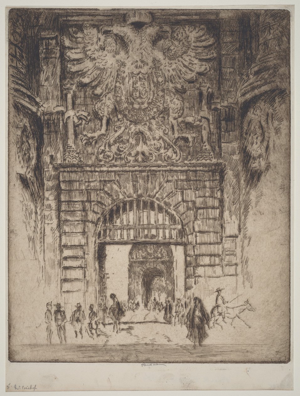 Puerta de Bisagra, Puerta de Madrid, Toledo de Joseph Pennell