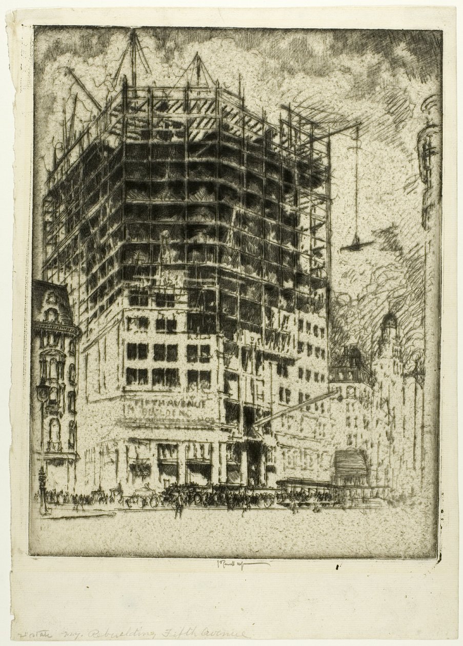 Reconstrucción de la Quinta Avenida de Joseph Pennell