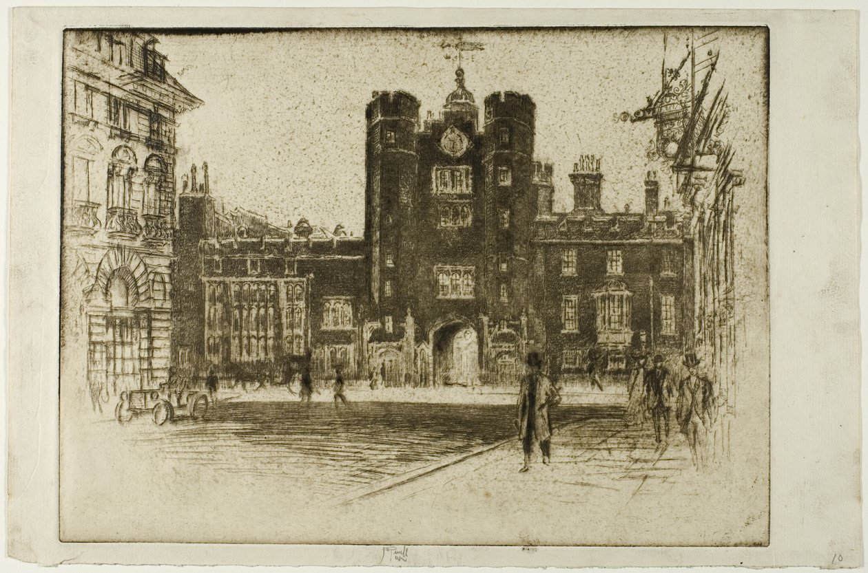 Palacio de Saint James, desde la calle Saint James de Joseph Pennell