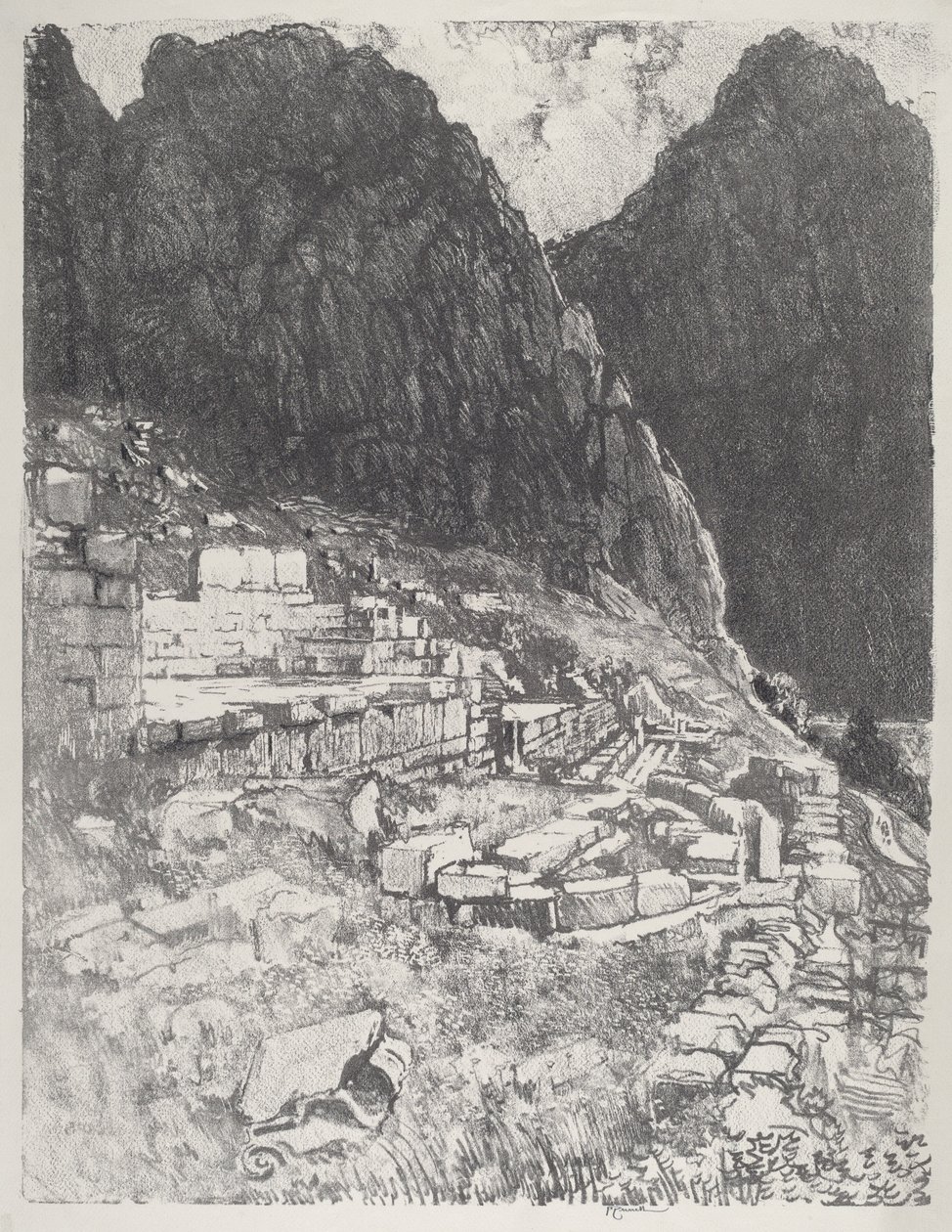 Asientos de los poderosos, Delfos, 1913 de Joseph Pennell