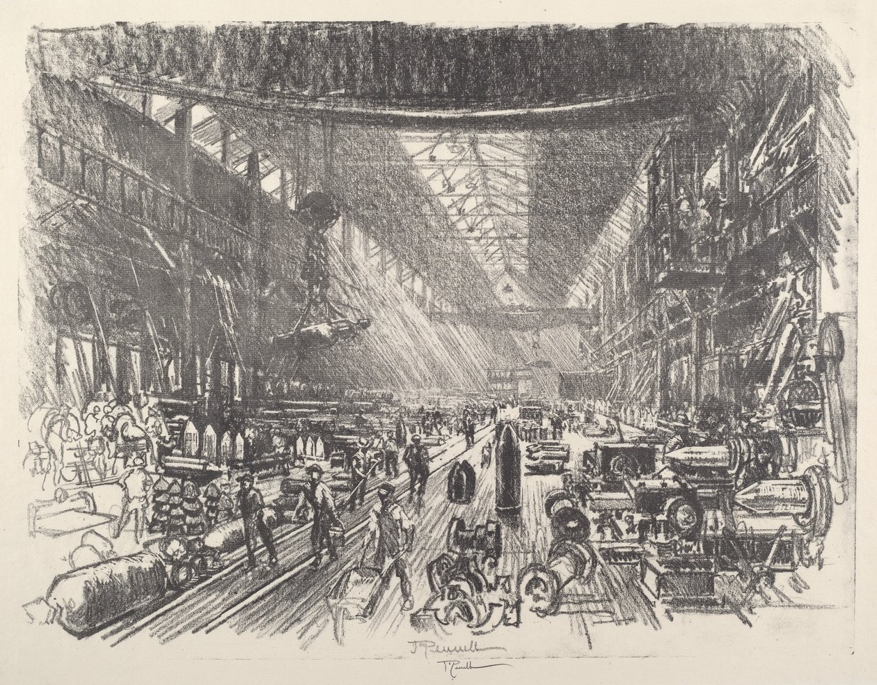 Fábrica de conchas, No.I de Joseph Pennell