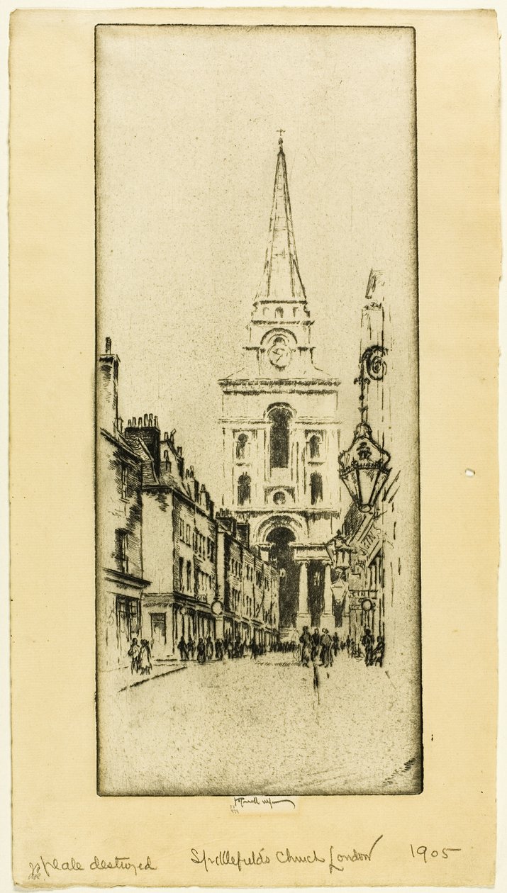 Iglesia de Spitalfields de Joseph Pennell