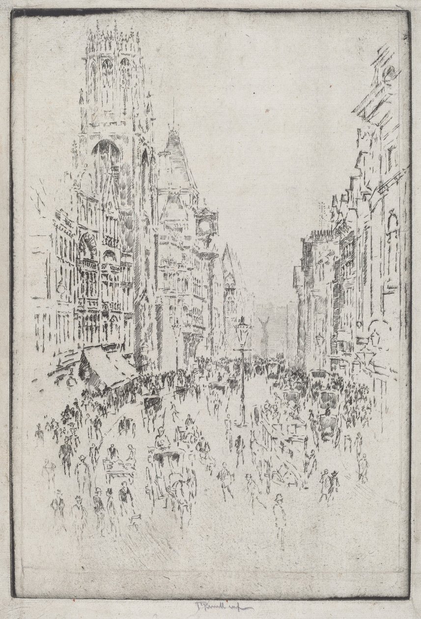 San Dunstan, Fleet Street de Joseph Pennell