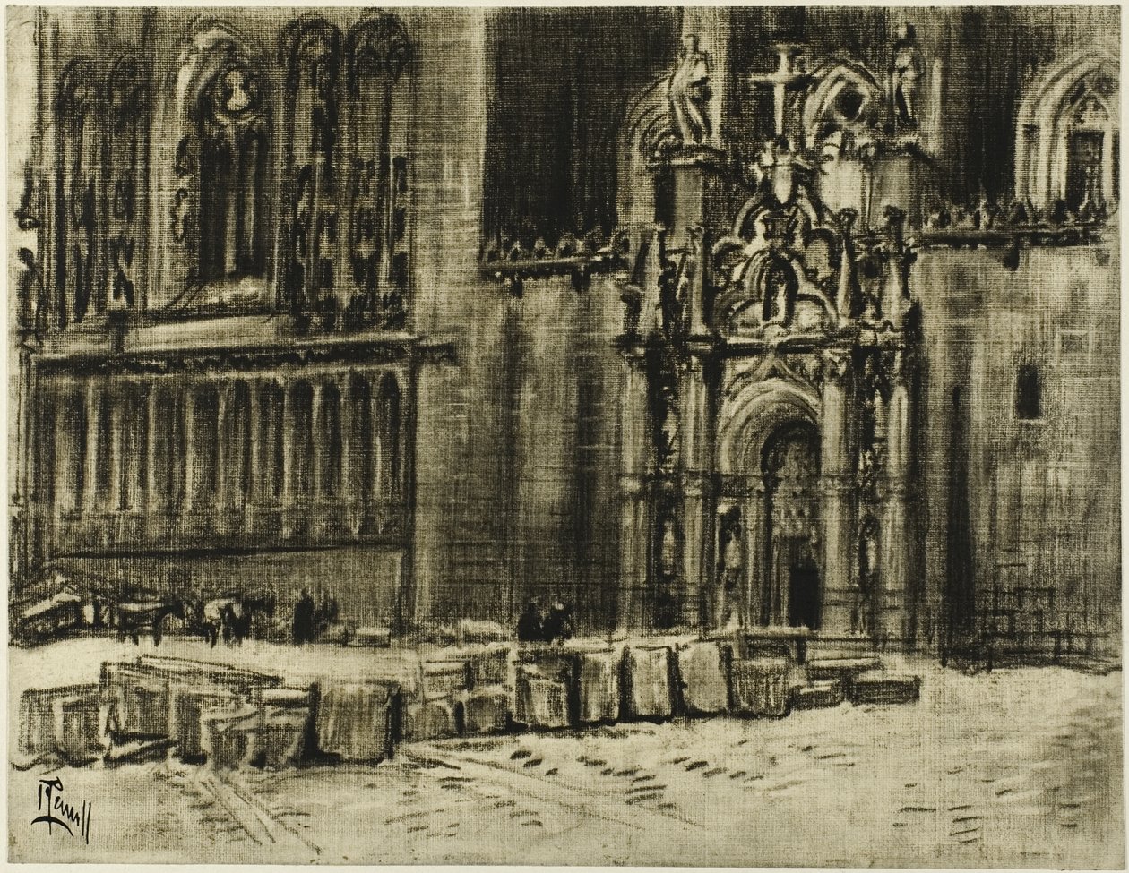 San Juan de los Reyes, la puerta y las cadenas de Joseph Pennell