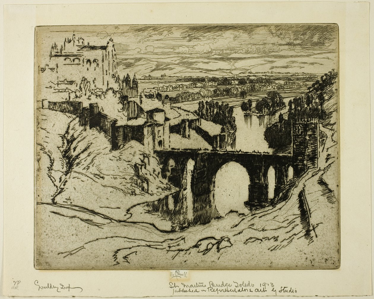 Puente de San Martín, Toledo de Joseph Pennell