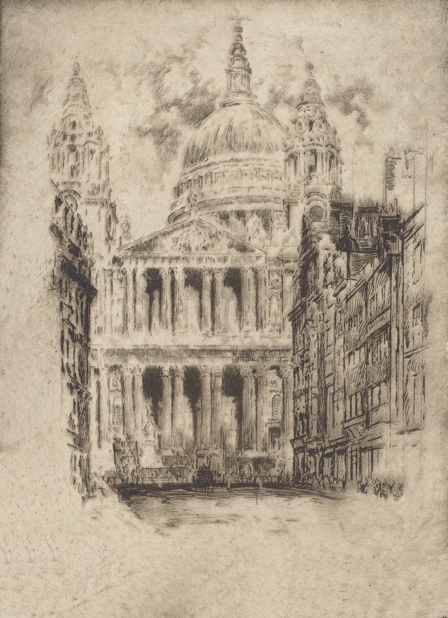 San Pablo, Fleet Street, Londres, 1905 de Joseph Pennell