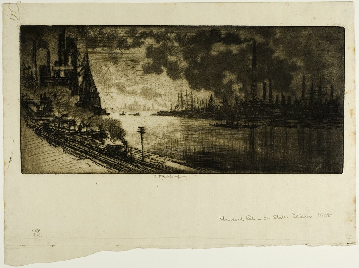 Standard Oil, Staten Island de Joseph Pennell