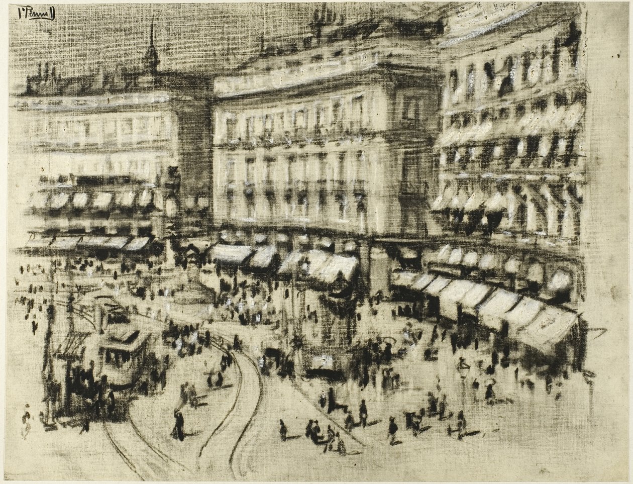 Día de verano en Madrid de Joseph Pennell