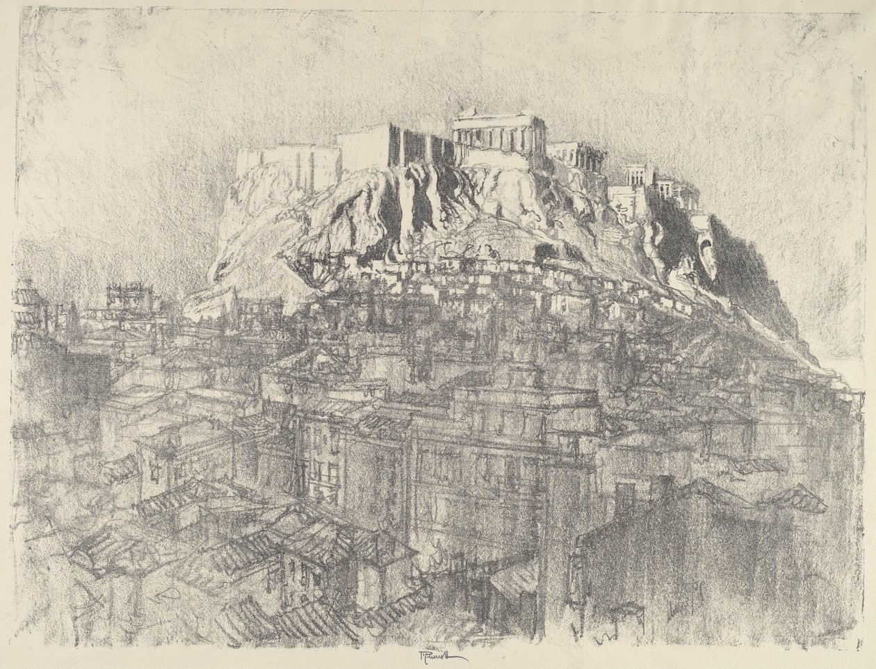 Amanecer sobre la Acrópolis de Joseph Pennell