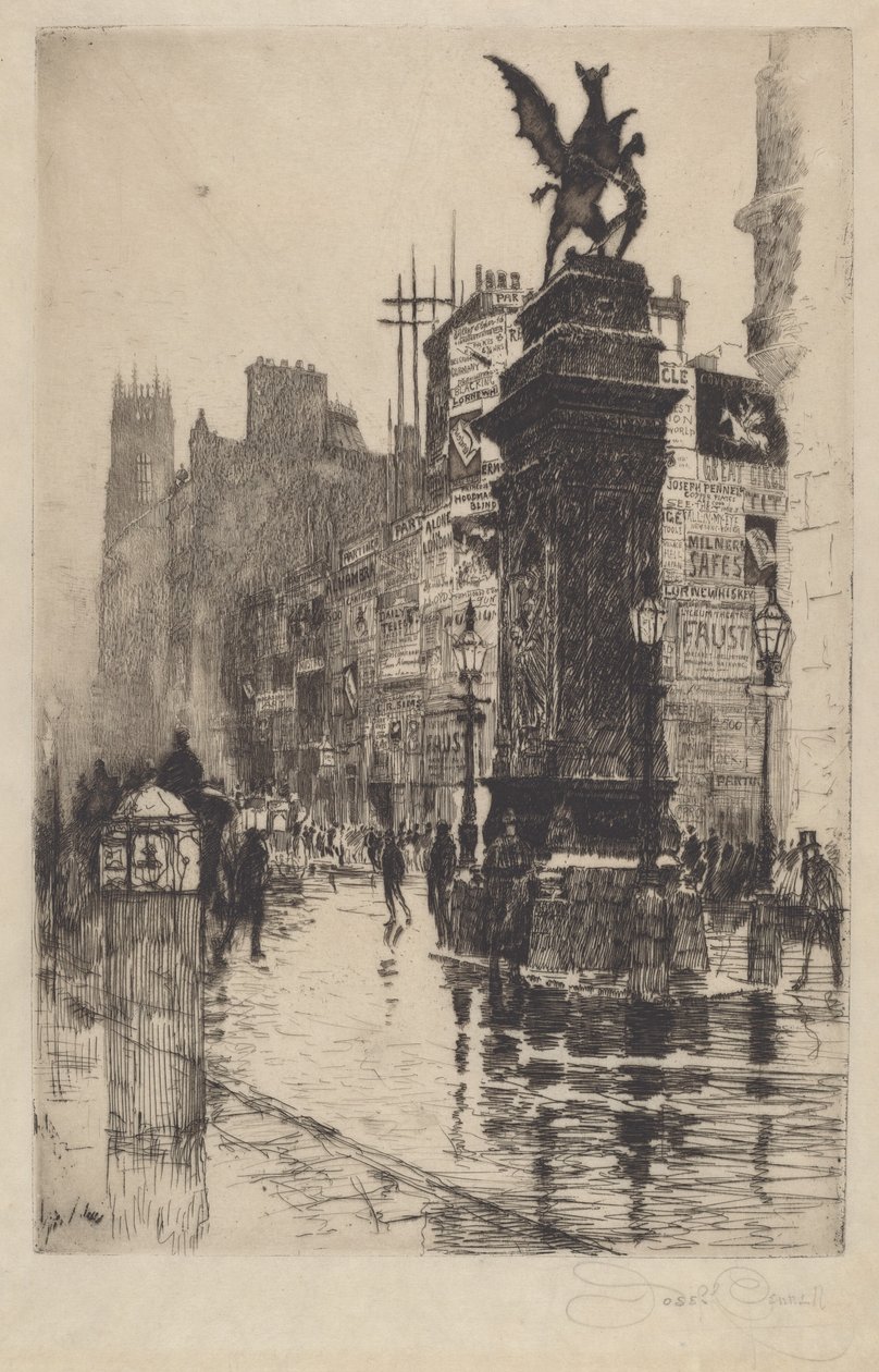 Temple Bar, 1885 de Joseph Pennell